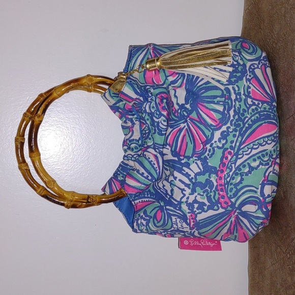 Lilly Pulitzer for Target Handbags - Lilly Pulitzer Bamboo Handle Hand Bag